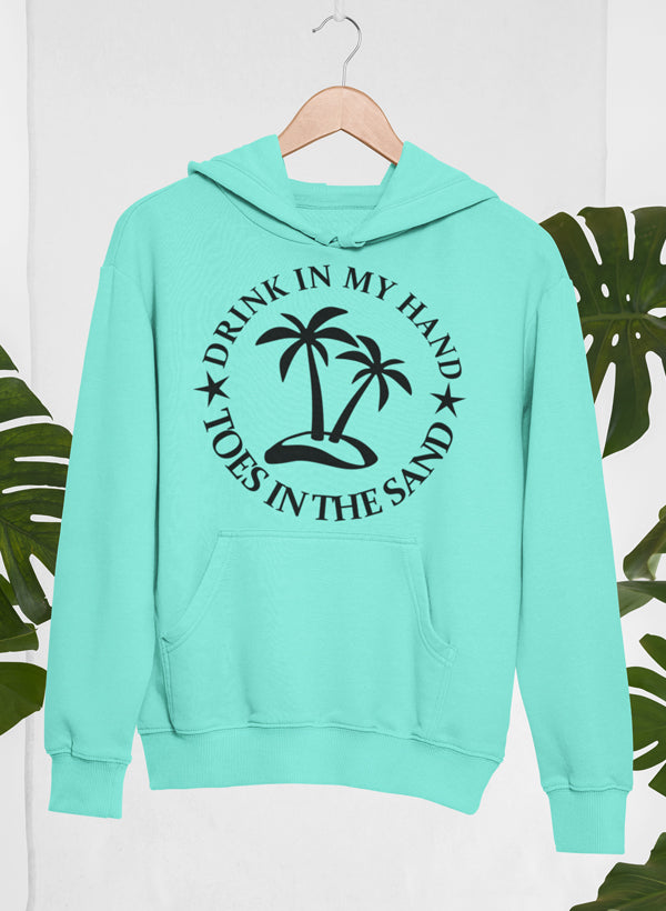 Drink In My Hand Toes In The Sand Hoodie-Everyone's Marketplace