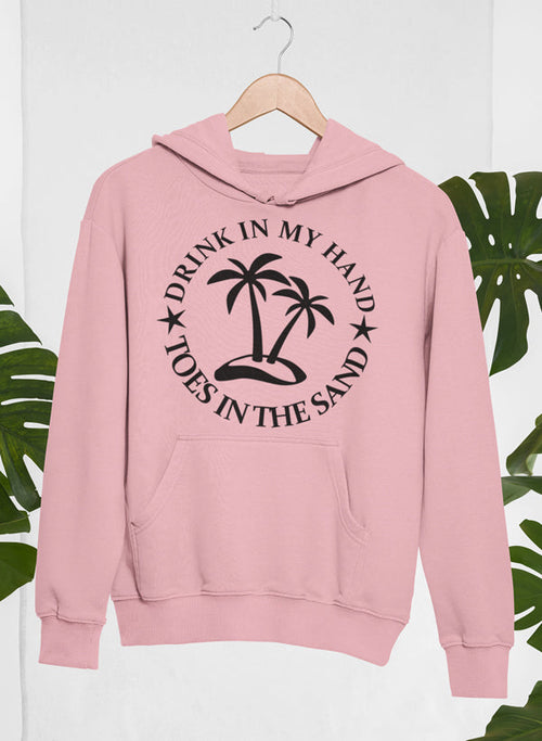 Drink In My Hand Toes In The Sand Hoodie-Everyone's Marketplace