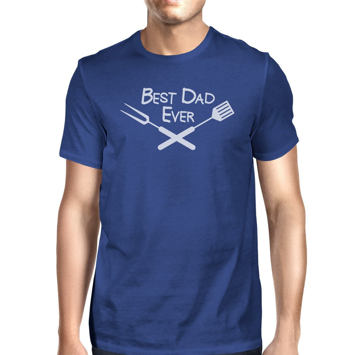 Best Bbq Dad Mens Blue Graphic Tee For Barbeque-Everyone's Marketplace