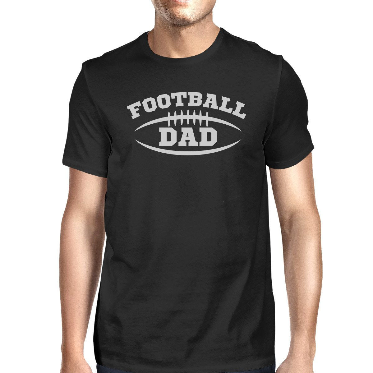 Football Dad Men's Black T-Shirt Fathers Day Gifts-Everyone's Marketplace