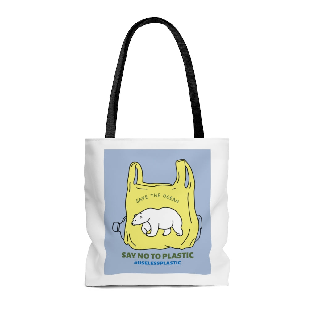 Save Earth Polar Bear Edition Shopper Tote Bag Medium-Everyone's Marketplace