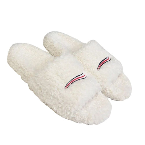 Designer Fuzzy Slides for Indoor & Outdoor - Cute Soft Slippers-Everyone's Marketplace