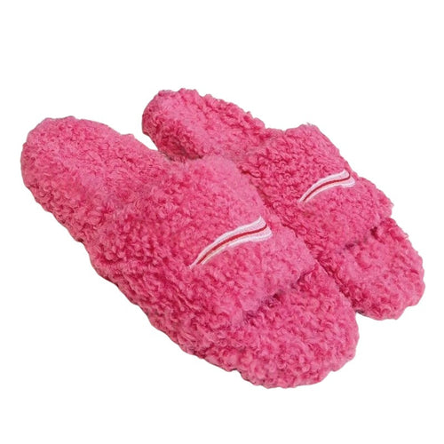 Designer Fuzzy Slides for Indoor & Outdoor - Cute Soft Slippers-Everyone's Marketplace