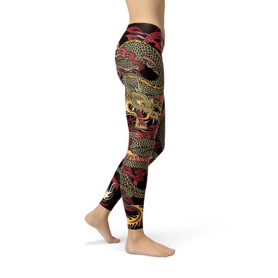 Womens Dragon Leggings-Everyone's Marketplace