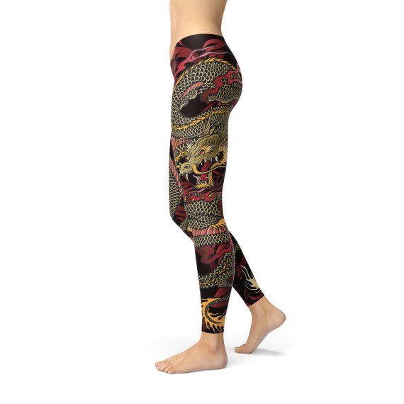 Womens Dragon Leggings-Everyone's Marketplace