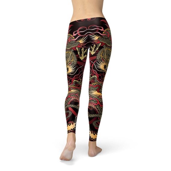Womens Dragon Leggings-Everyone's Marketplace
