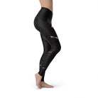 Womens Sports Stripes Black Leggings-Everyone's Marketplace