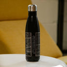 Jacksonville - Florida Map Insulated Bottle in Matte Black-Everyone's Marketplace