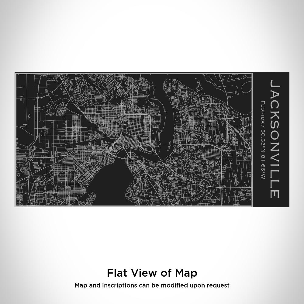 Jacksonville - Florida Map Insulated Bottle in Matte Black-Everyone's Marketplace