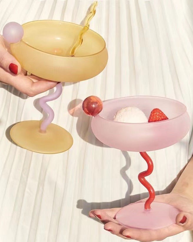 Jelly Bean Wine Glass - Whimsical Eclectic Dopamine Cocktail Coupe-Everyone's Marketplace