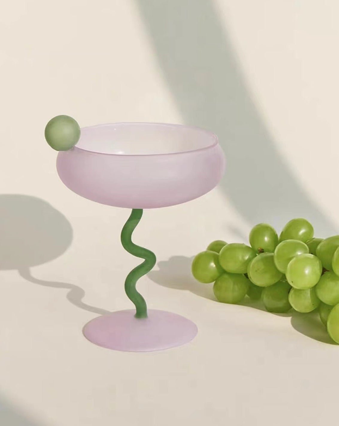 Jelly Bean Wine Glass - Whimsical Eclectic Dopamine Cocktail Coupe-Everyone's Marketplace