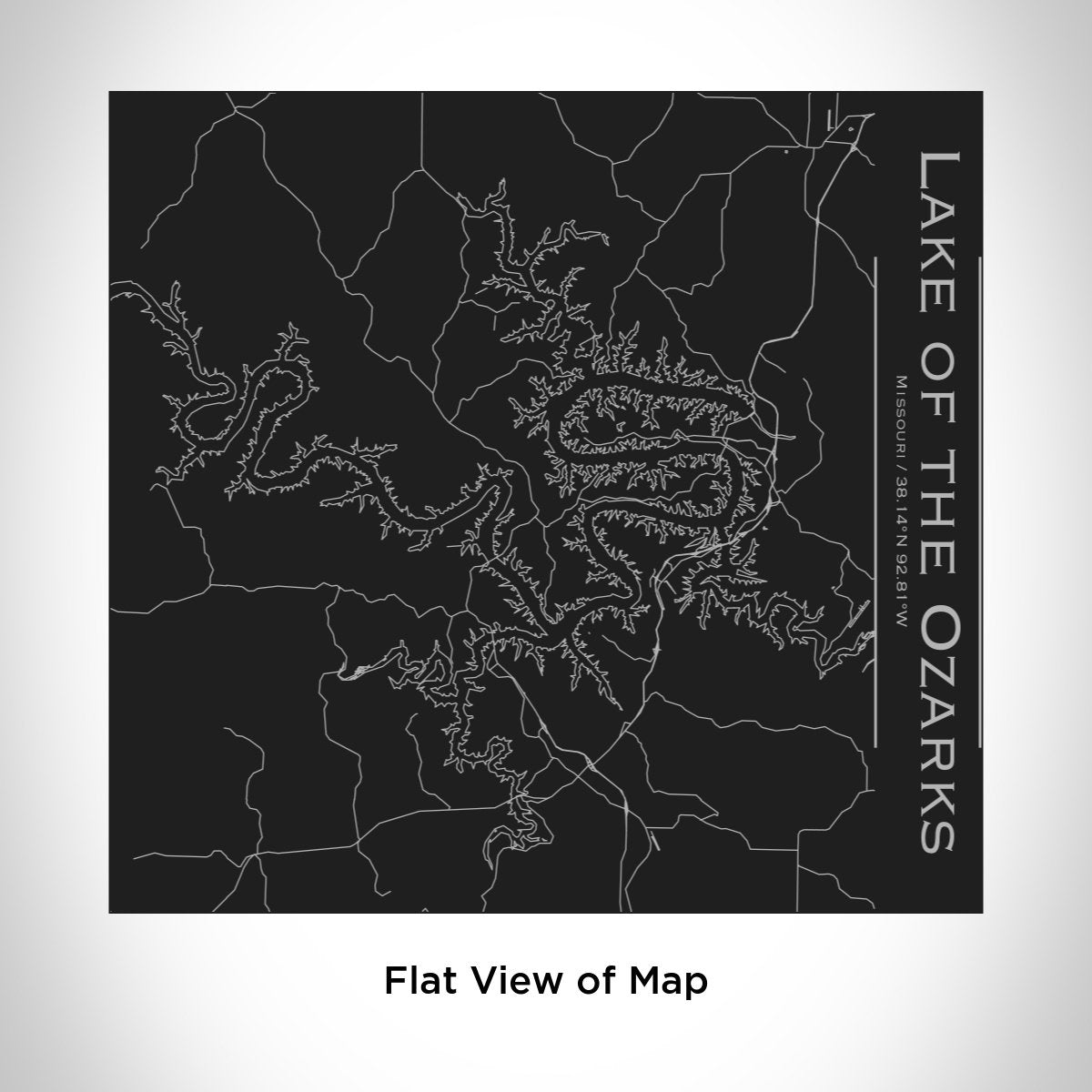 Lake of the Ozarks - Missouri Map Tumbler in Matte Black-Everyone's Marketplace