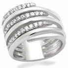 LO2075 - Rhodium Brass Ring with AAA Grade CZ in Clear-Everyone's Marketplace