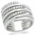 LO2075 - Rhodium Brass Ring with AAA Grade CZ in Clear-Everyone's Marketplace