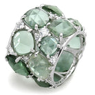 LOS764 - Rhodium 925 Sterling Silver Ring with Synthetic Synthetic-Everyone's Marketplace