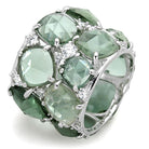 LOS764 - Rhodium 925 Sterling Silver Ring with Synthetic Synthetic-Everyone's Marketplace