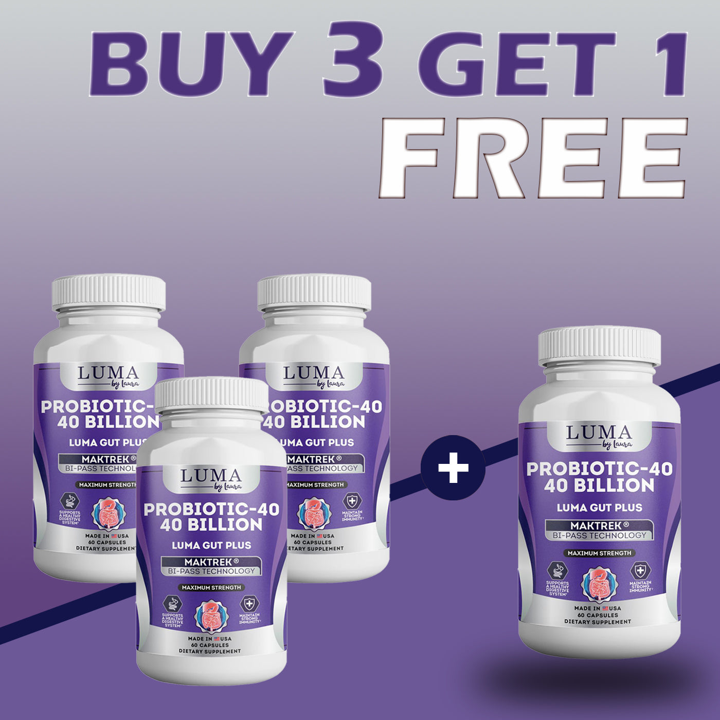 Luma Gut Plus - Probiotics for Men and Women for Stomach Acid-Everyone's Marketplace