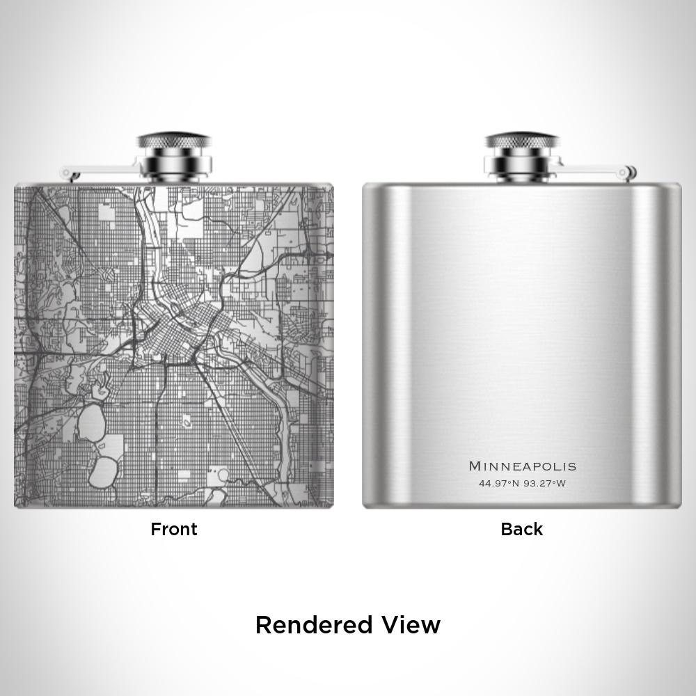 Minneapolis - Minnesota Map Hip Flask-Everyone's Marketplace