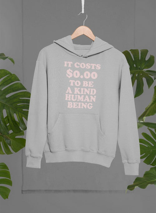 It Costs $0.00 To Be A Kind Human Being Hoodie-Everyone's Marketplace