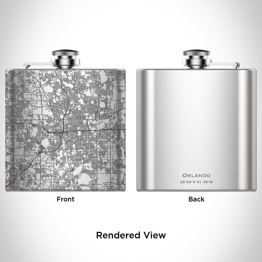 Orlando - Florida Map Hip Flask-Everyone's Marketplace