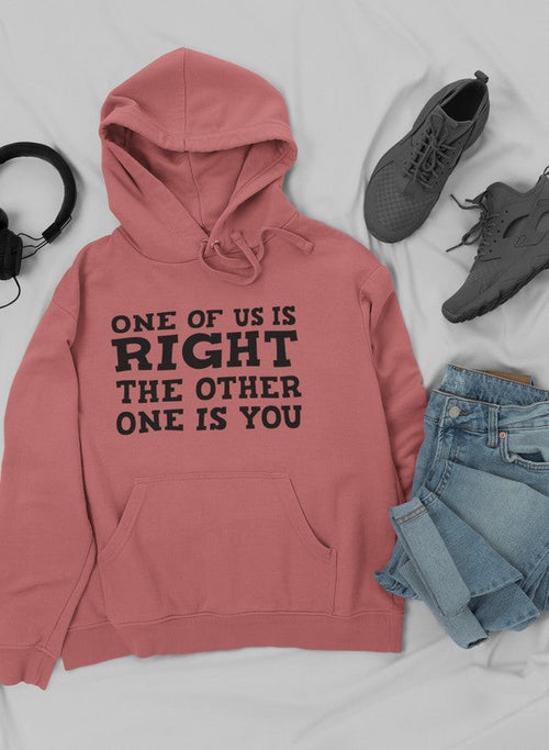 One Of Us Is Right Hoodie-Everyone's Marketplace