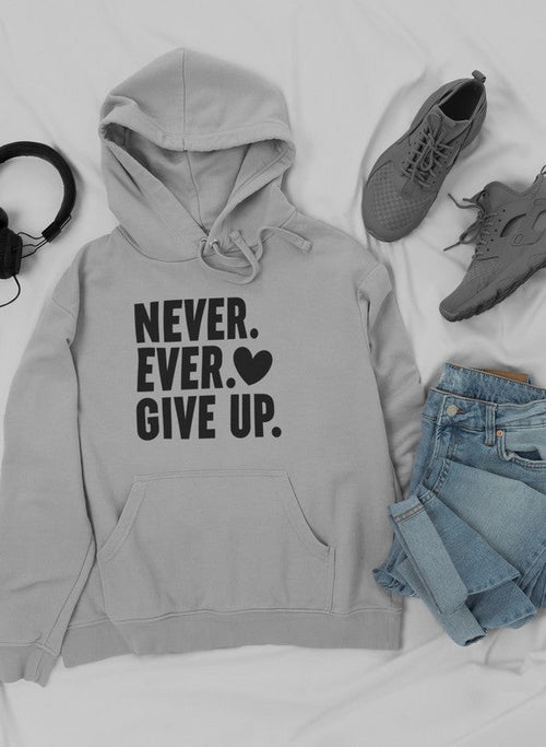 Never Ever Give Up Hoodie-Everyone's Marketplace