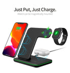 Ninja 15W 3 in 1 Fast Wireless Charging Station for Mobile Phones-Everyone's Marketplace