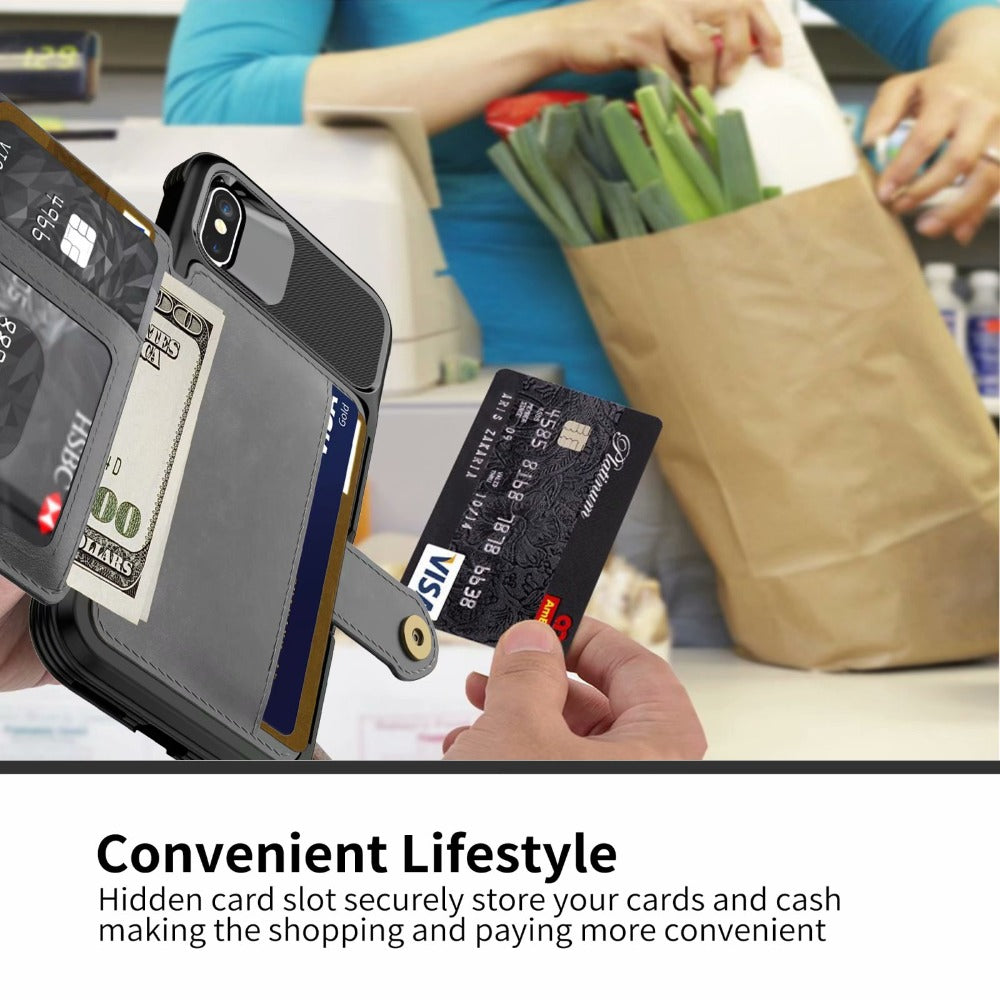 360 Protection Magnetic Leather Wallet Armor Case for iPhone-Everyone's Marketplace