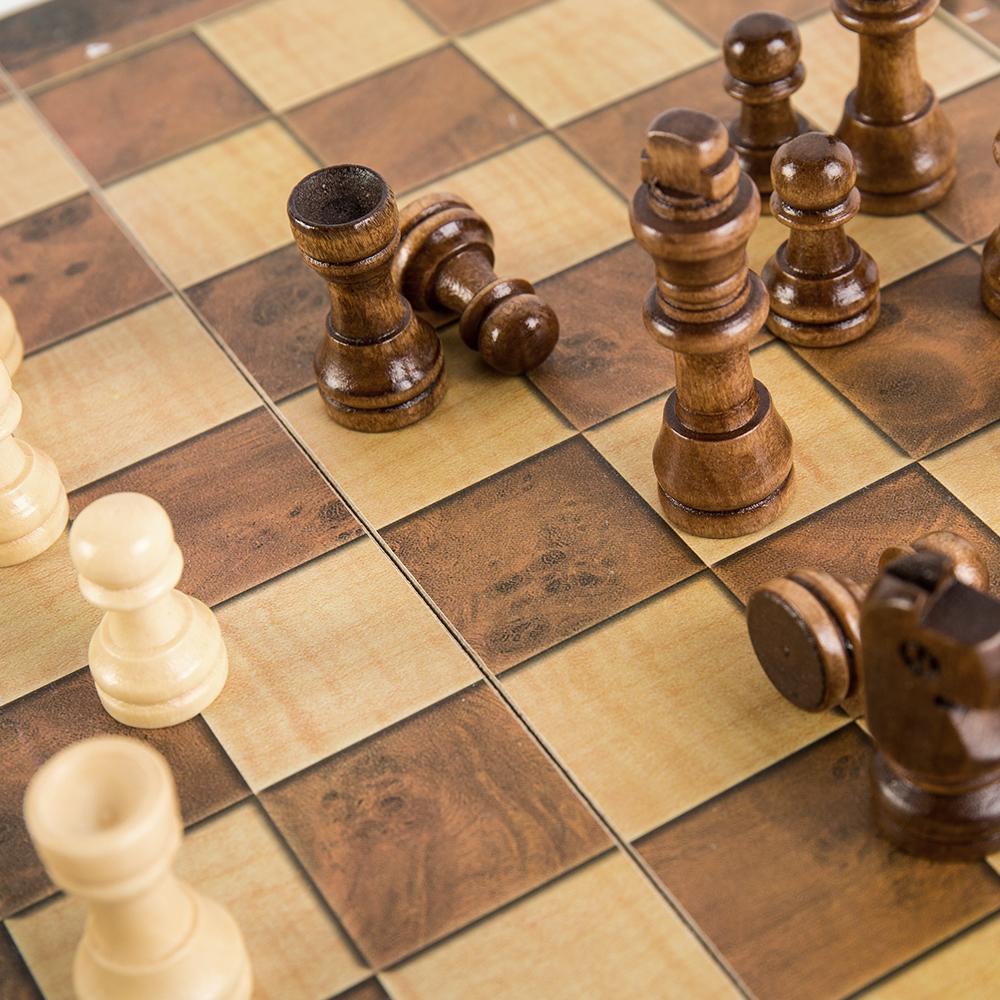 Foldable Wooden Chess Set Board Game-Everyone's Marketplace