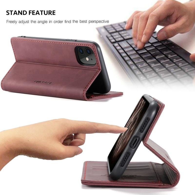 Luxury Magnetic Flip Wallet Case for iPhone 7, 8, X, 11, 12, 13-Everyone's Marketplace