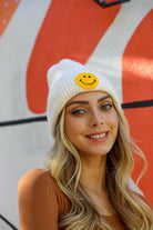 Smiley Face Ribbed Beanie 🙂-Everyone's Marketplace