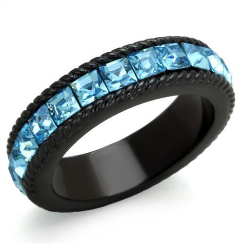 TK1867 - IP Black(Ion Plating) Stainless Steel Ring with Top Grade-Everyone's Marketplace