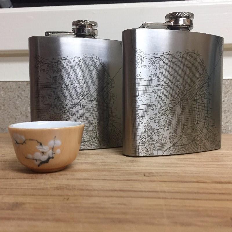 West Bend - Wisconsin Map Hip Flask-Everyone's Marketplace