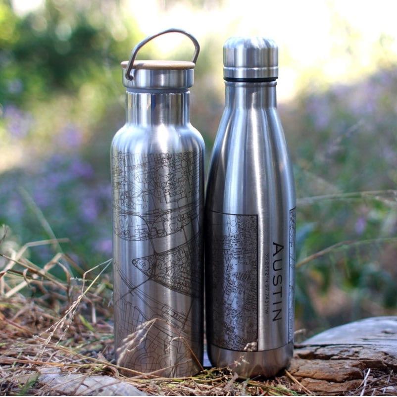 Yosemite National Park - California Map Insulated Bottle-Everyone's Marketplace